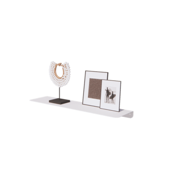 Estante de pared de acero - Forma de L - 80 x 20 x 5 cm - RAL9010 mate (blanco)