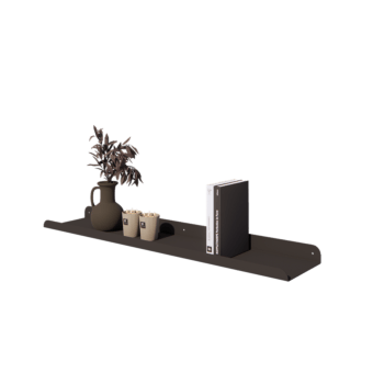 Estante de pared de acero - Forma de U - 100 x 20 x 5 cm - RAL9005 mate (negro)