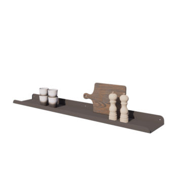 Estante de pared de acero - Forma de U - 120 x 20 x 5 cm - RAL7016 mate (gris antracita)