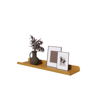 Estante de pared de acero - Forma de U - 80 x 20 x 5 cm - Gold