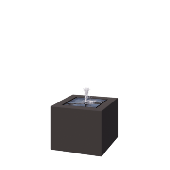 Fuente de aluminio - Lyra - 50 x 50 x 40 cm - RAL7016 mate (gris antracita) - Con Iluminación LED