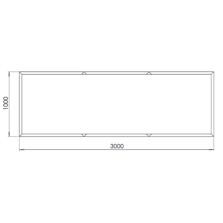 Jardinera de acero corten Texas xxl 300 x 100 cm