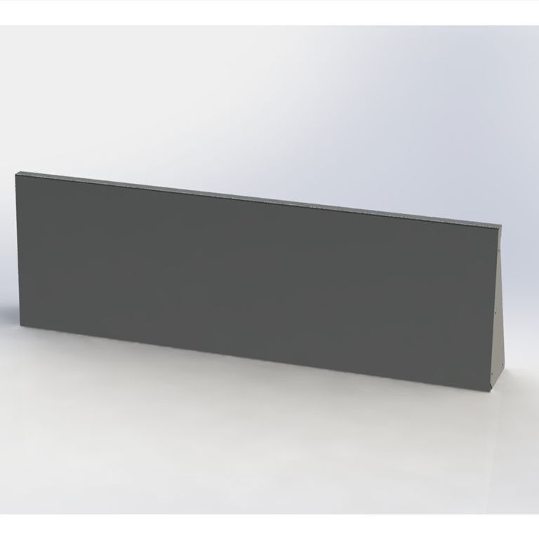 Muro de contención de acero con recubrimiento de polvo recto 150 cm (altura 50 cm)