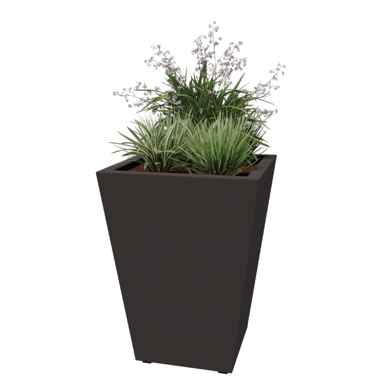 Jardinera de acero con tratiamento electrostático Soldana Cono 60 x 60 x 80 cm