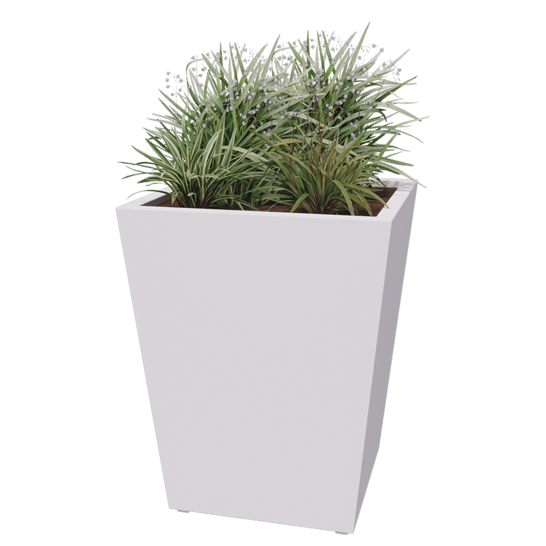 Jardinera de acero con tratiamento electrostático Soldana Cono 80 x 80 x 100 cm