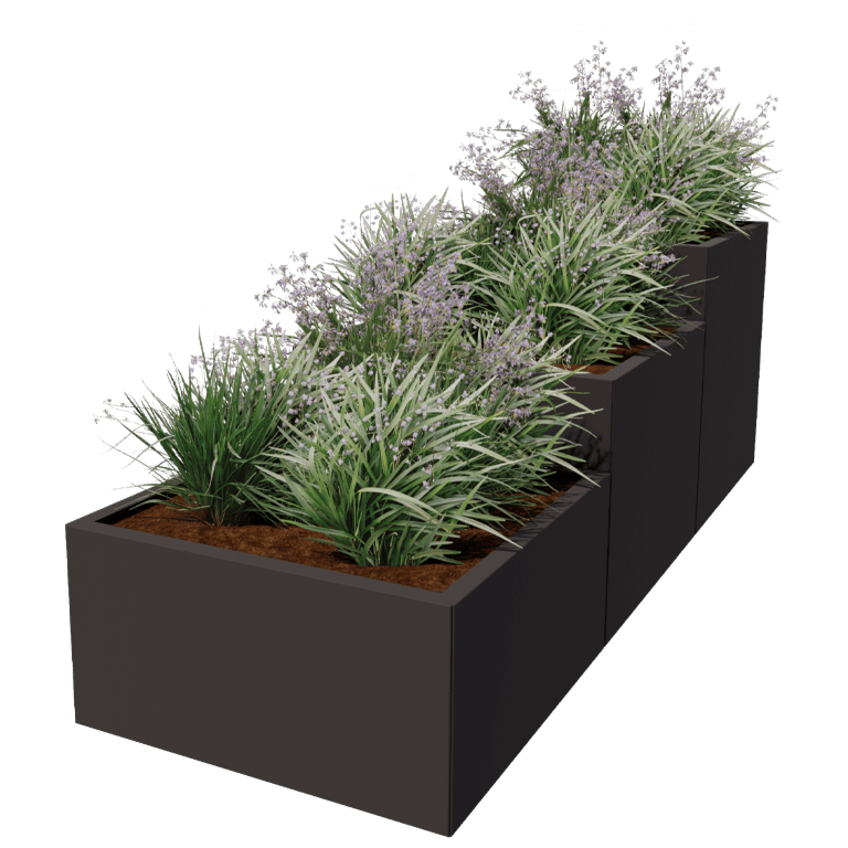 Jardinera de acero con tratamiento electrostático Miami special III 80