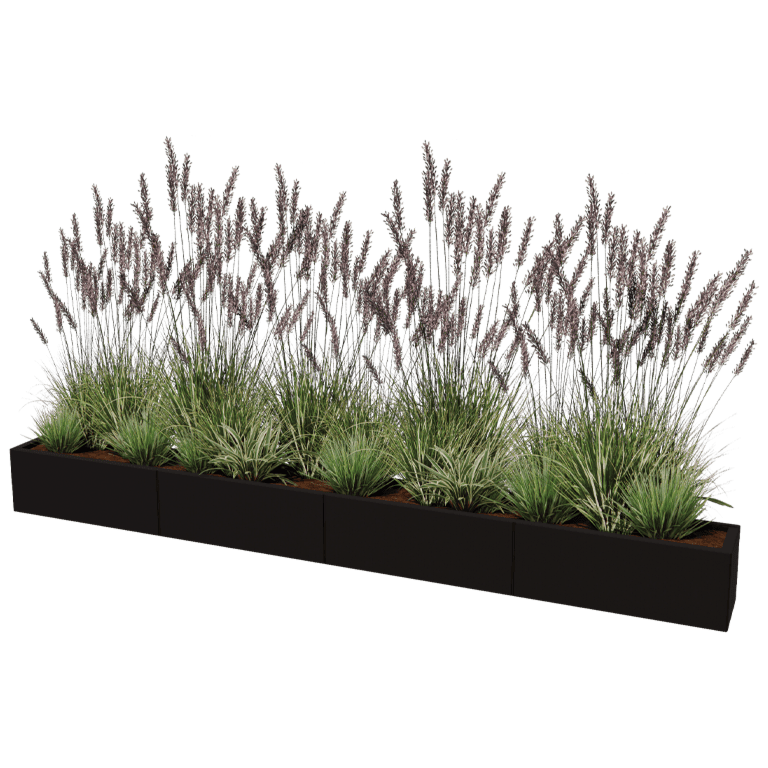 Jardinera de acero con tratamiento electrostático Texas xxl 320 x 30 cm