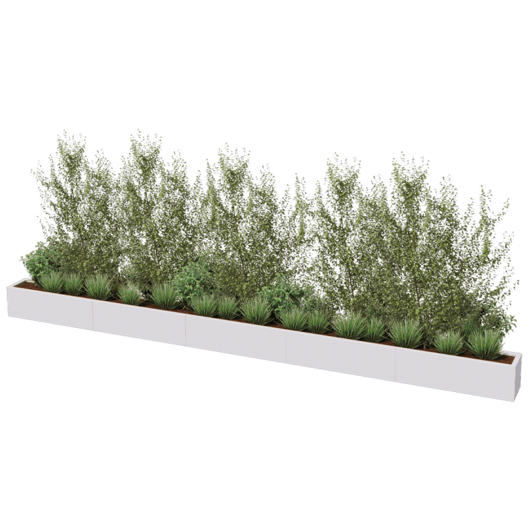 Jardinera de acero con tratamiento electrostático Texas xxl 500 x 30 cm