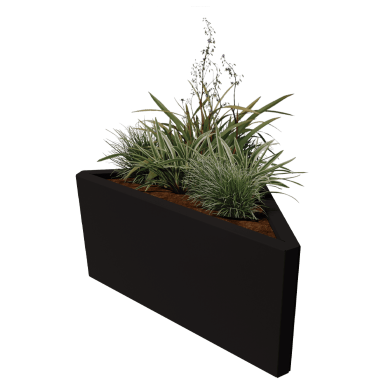Jardinera de acero con tratamiento electrostático Alaska isósceles 84 cm