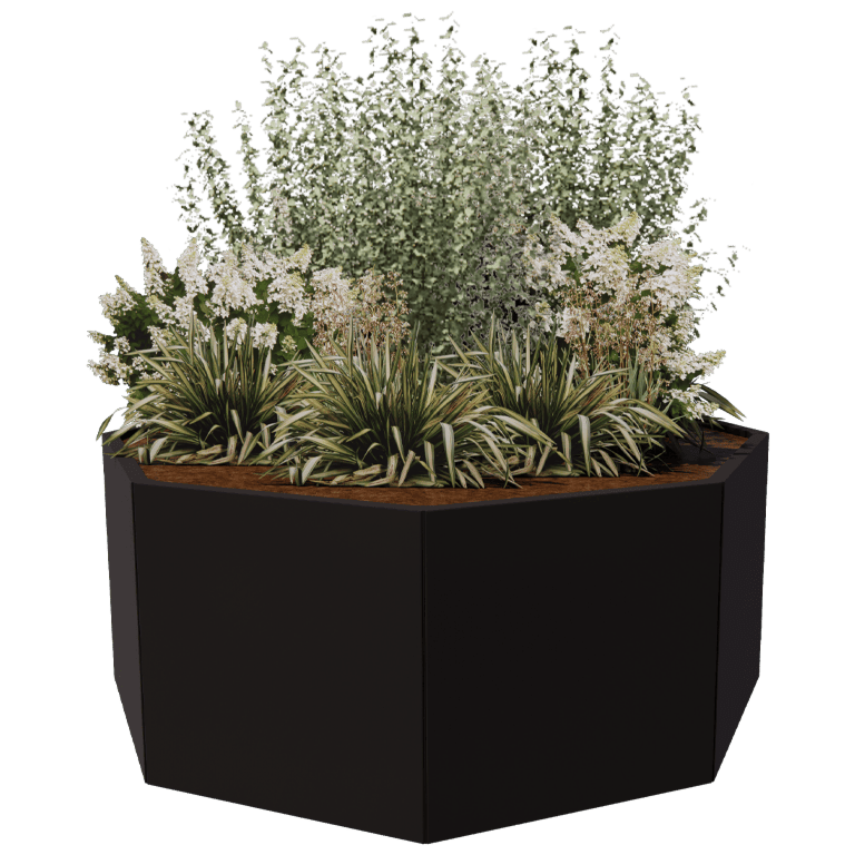 Jardinera de acero con tratamiento electrostático Chicago 70