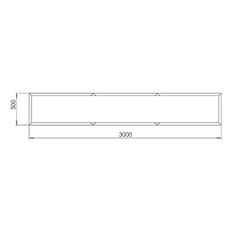 Jardinera de acero con tratamiento electrostático Texas xxl 300 x 50 cm