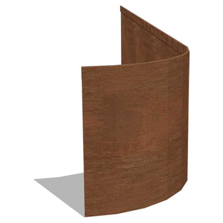 Bordura FLEX de acero corten con borde doblado 35 cm (longitud: 150 cm)
