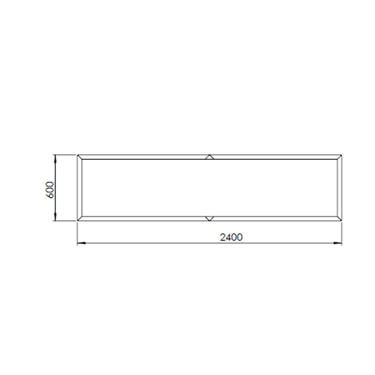 Jardinera de acero con tratamiento electrostático Texas xxl 240 x 60 cm