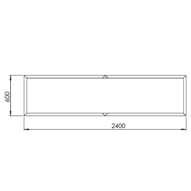 Jardinera de acero corten Texas xxl 240 x 60 cm