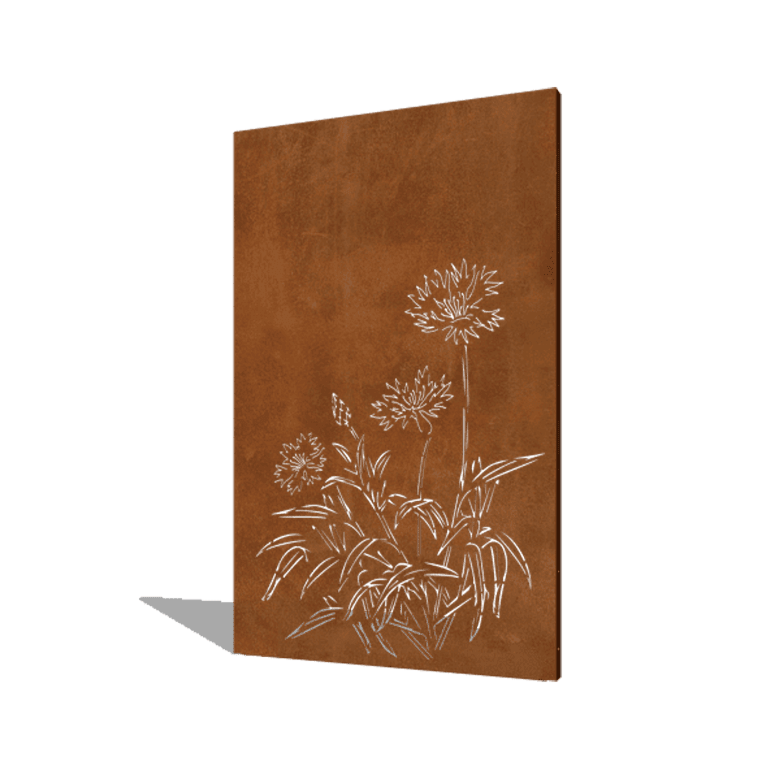 Panel de acero corten aciano 120 x 6 x 190 cm
