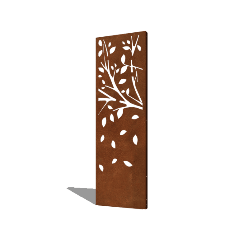 Panel de acero corten árbol parte 3 60 x 6 x 190 cm