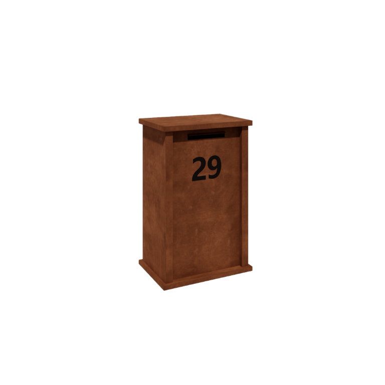 Buzón de acero corten - Arizona M - 60 x 40 x 100 cm