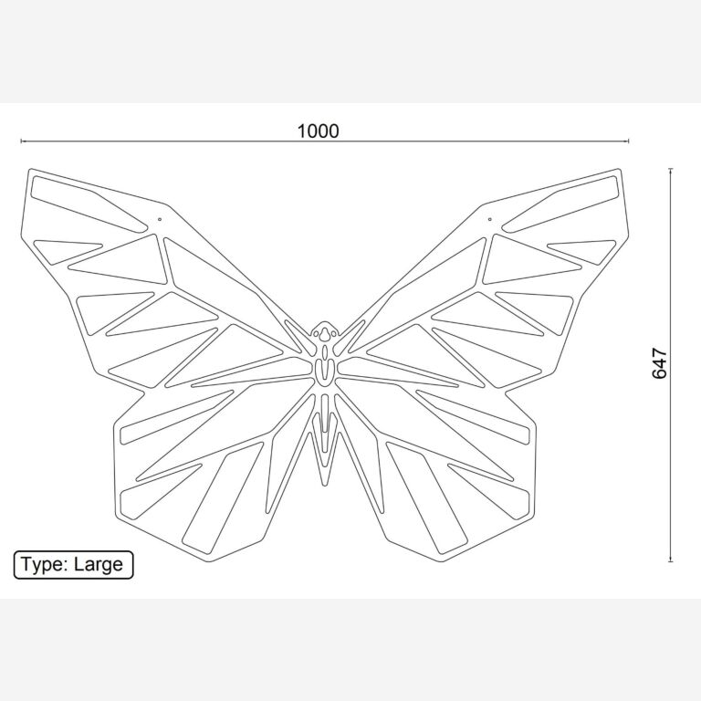 Decoración metálica de pared Mariposa 2.0