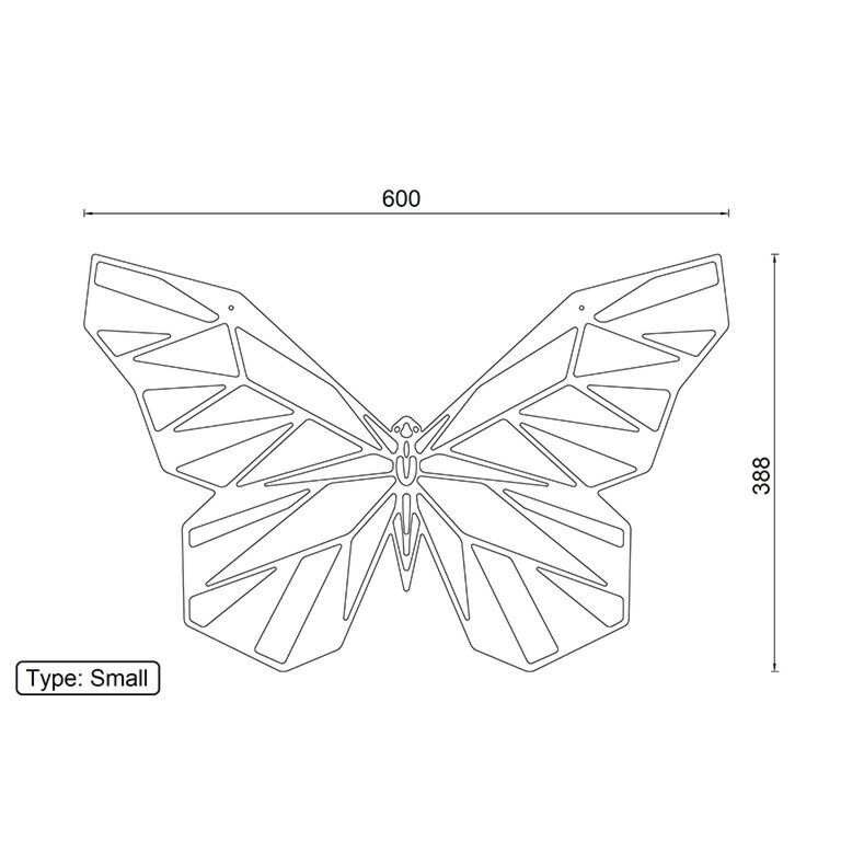 Decoración metálica de pared Mariposa 2.0