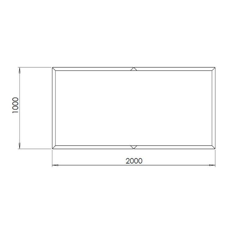Jardinera de acero con tratamiento electrostático Texas xxl 200 x 100 cm