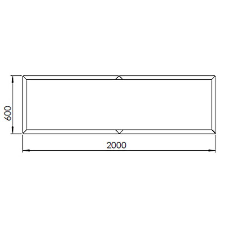 Jardinera de acero corten Texas xxl 200 x 60 cm