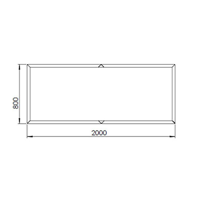 Jardinera de acero con tratamiento electrostático Texas xxl 200 x 80 cm