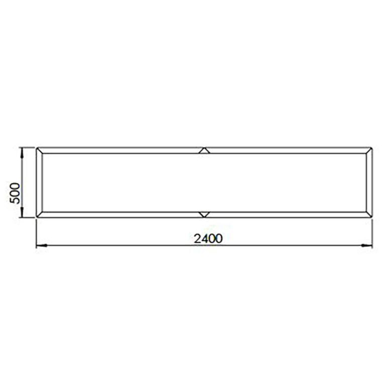 Jardinera de acero con tratamiento electrostático Texas xxl 240 x 50 cm