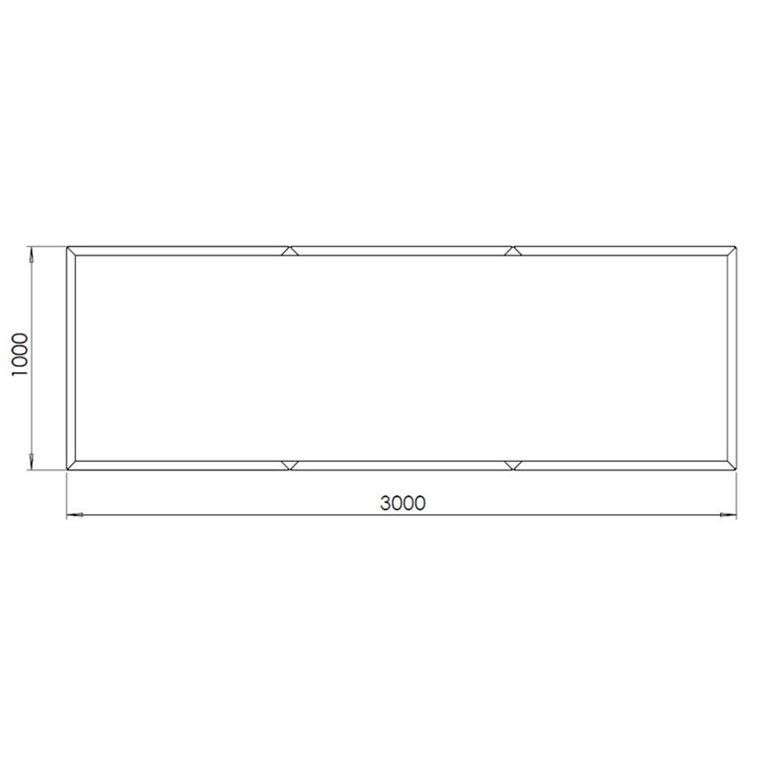 Jardinera de acero con tratamiento electrostático Texas xxl 300 x 100 cm
