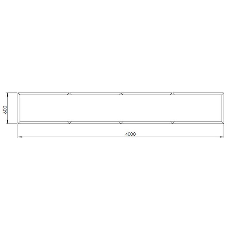 Jardinera de acero con tratamiento electrostático Texas xxl 400 x 60 cm