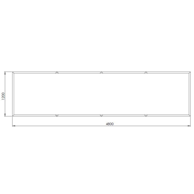 Jardinera de acero con tratamiento electrostático Texas xxl 480 x 120 cm