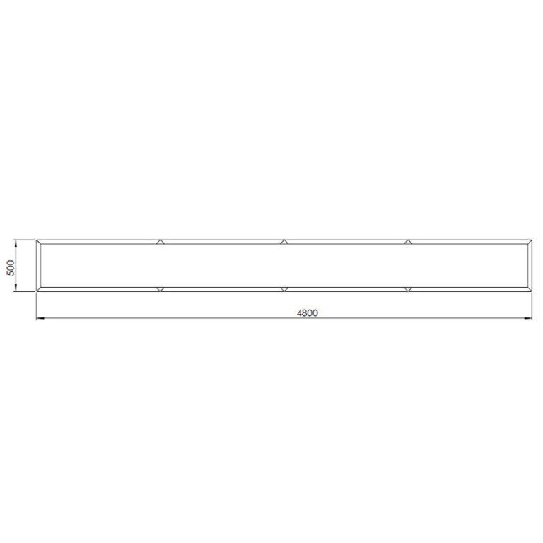 Jardinera de acero con tratamiento electrostático Texas xxl 480 x 50 cm