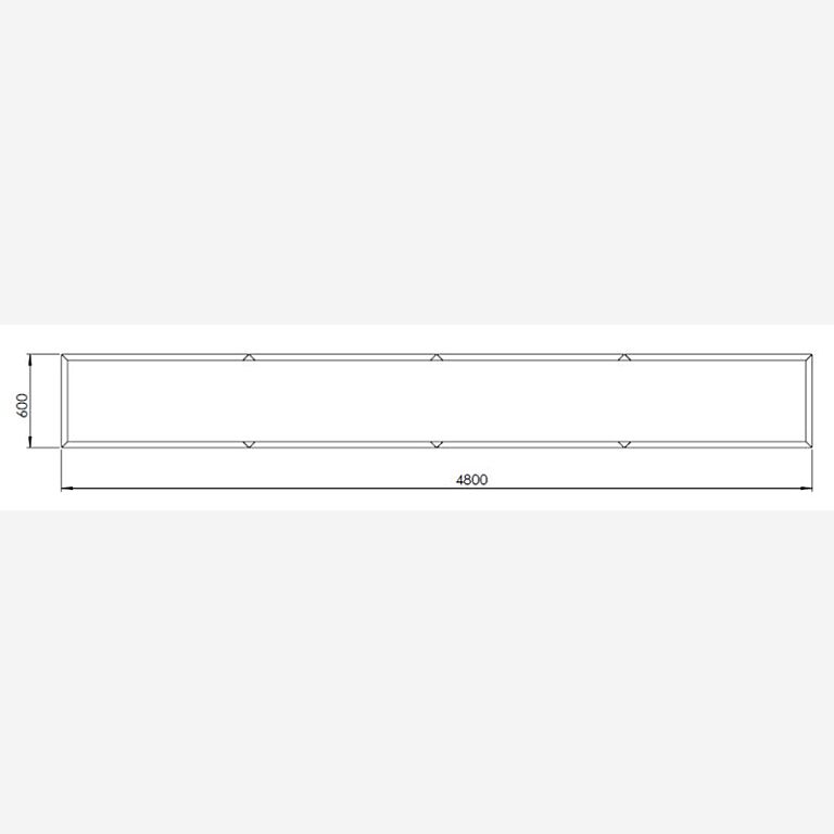 Jardinera de acero con tratamiento electrostático Texas xxl 480 x 60 cm