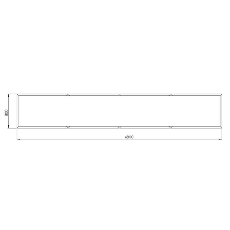 Jardinera de acero corten Texas xxl 480 x 80 cm