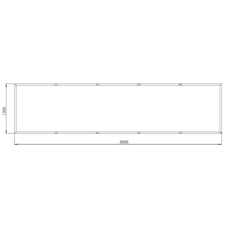 Jardinera de acero con tratamiento electrostático Texas xxl 500 x 120 cm