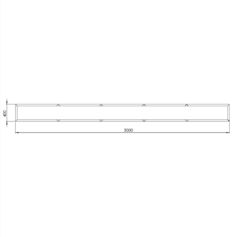Jardinera de acero con tratamiento electrostático Texas xxl 500 x 40 cm