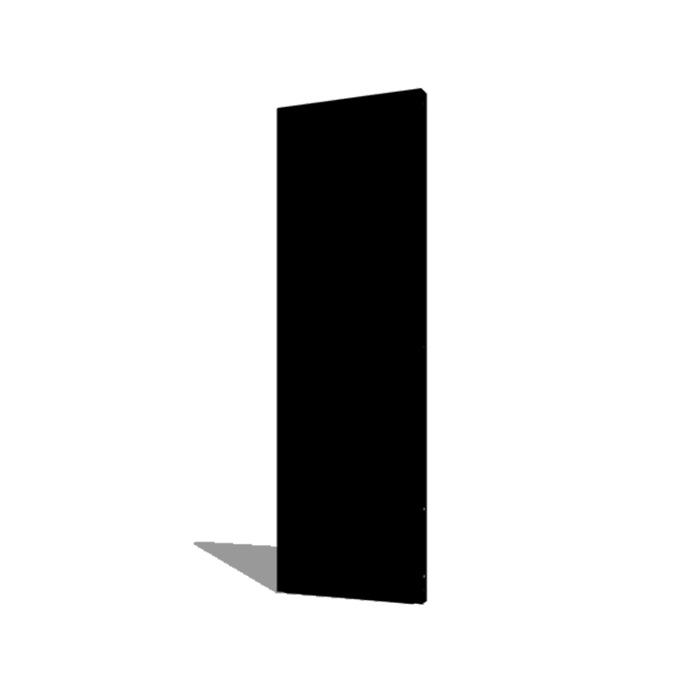 Panel base de acero con tratamiento electrostático 60 x 6 x 190 cm