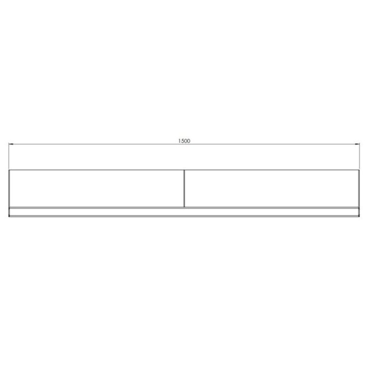 Muro de contención de acero corten recto 150 cm (altura 60 cm)