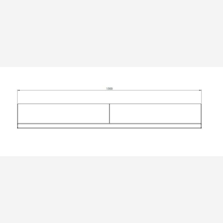 Muro de contención de acero con recubrimiento de polvo recto 150 cm (altura 60 cm)