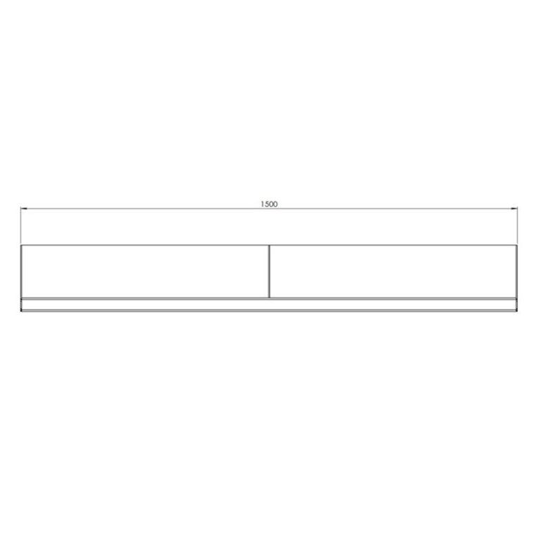 Muro de contención de acero corten recto 150 cm (altura 30 cm)