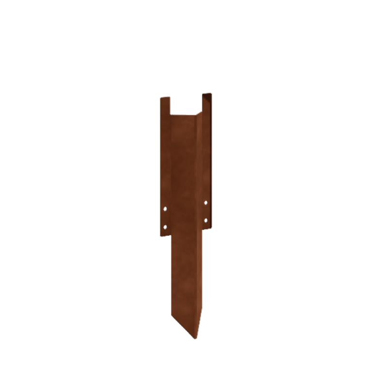 Espiga de tierra de acero corten media 22 - 25 cm