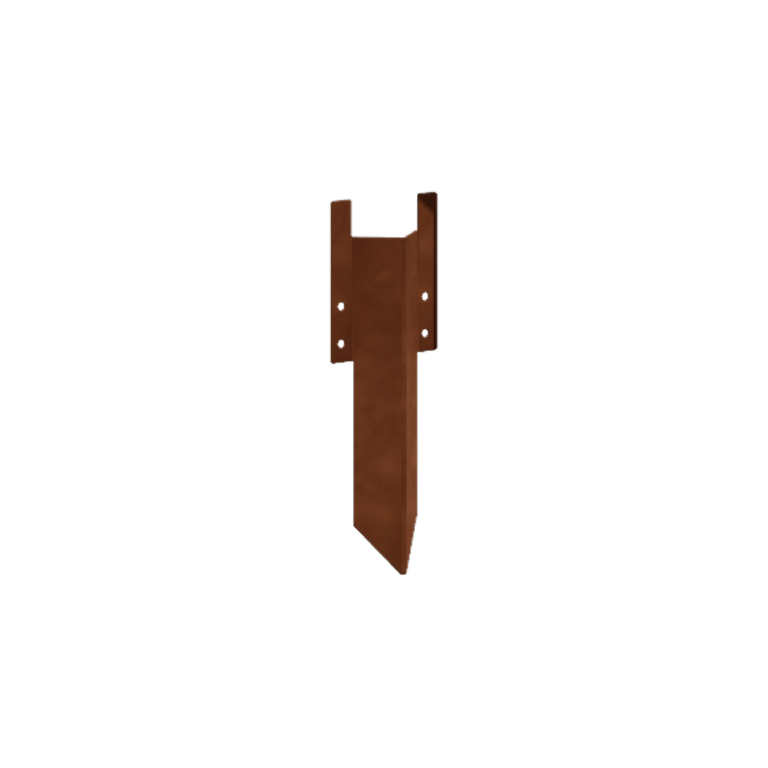 Espiga de tierra de acero corten baja 12 - 15 cm