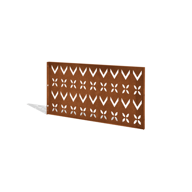 Valla de acero corten H panel V 120 x 63,3 cm