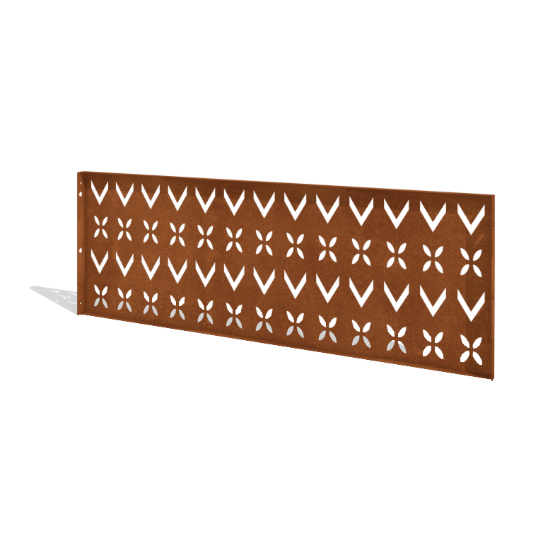 Valla de acero corten H panel V 180 x 63,3 cm