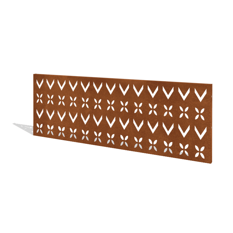 Valla de acero corten H panel V 180 x 63,3 cm