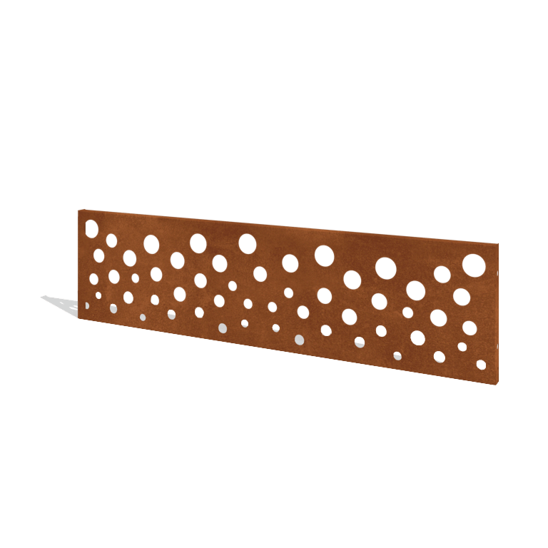 Valla de acero corten H panel B 180 x 47,5 cm