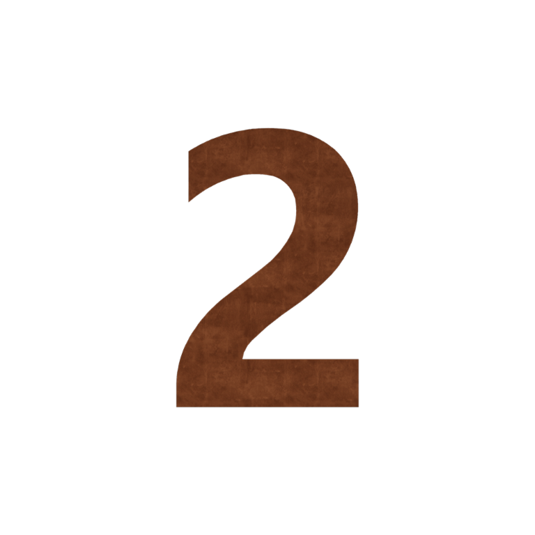 Número de vivienda de acero corten 2 - 80 cm