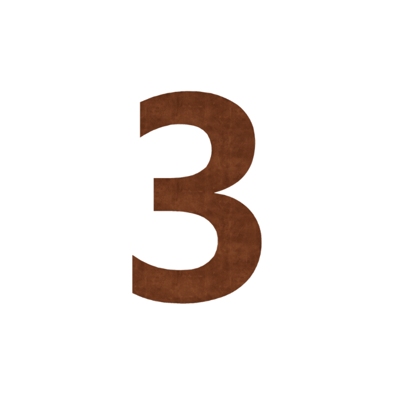 Número de vivienda de acero corten 3 - 15 cm