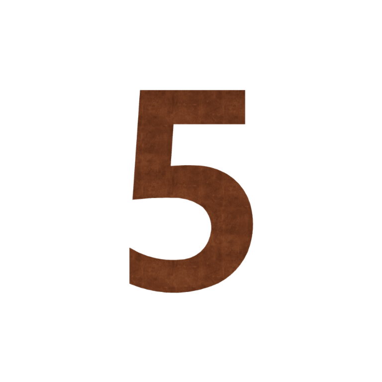 Número de vivienda de acero corten 5 - 80 cm