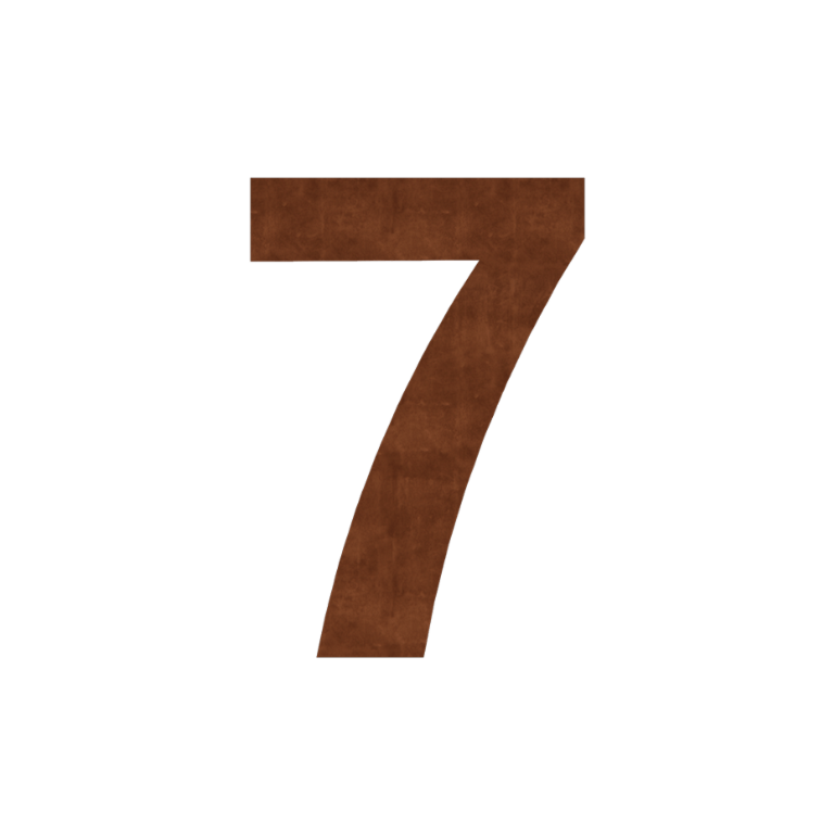 Número de vivienda de acero corten 7 - 80 cm