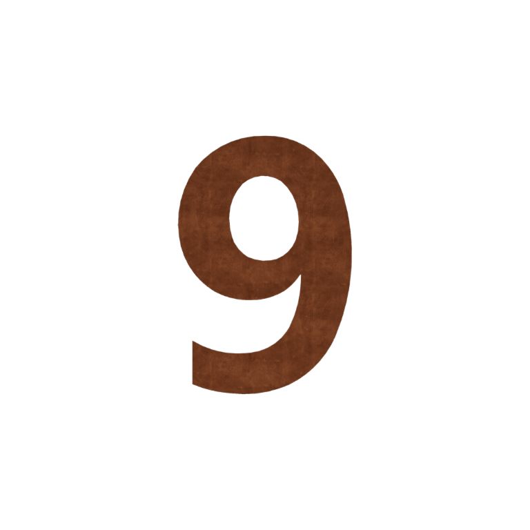 Número de vivienda de acero corten 9 - 15 cm